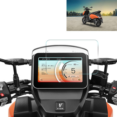 FCS Edge To Edge Screen Guard for Vida V1 Pro, Hero Vida V1 Plus Speedometer Screen Protector, 9H anti Shock Vida Screen Guard Glossy(Pack of 1)