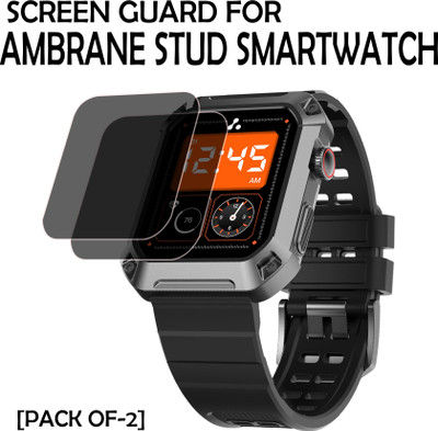 EJZATI Edge To Edge Screen Guard for AMBRANE STUD SMARTWATCH(Pack of 2)