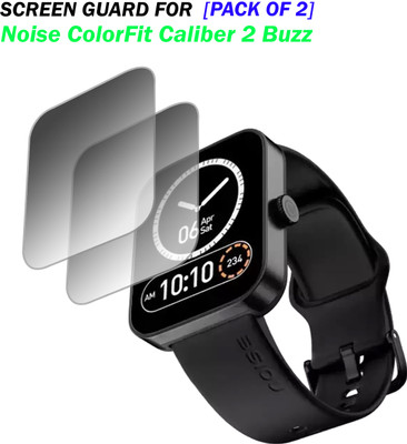 ejzatex Edge To Edge Screen Guard for NOISE COLORFIT CALIBER 2 BUZZ SMARTWATCH(Pack of 2)