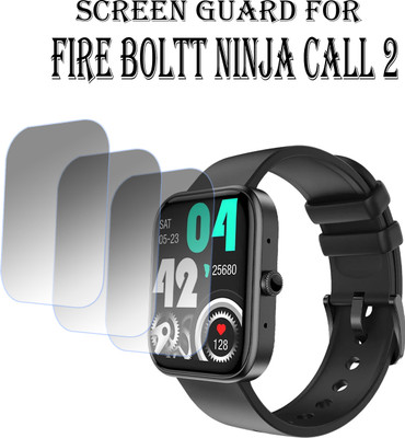 ejzatex Edge To Edge Screen Guard for Fire Boltt Ninja Call 2 Smartwatch(Pack of 3)