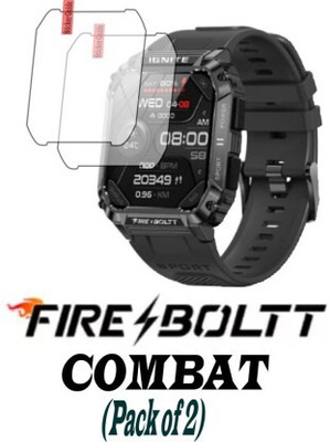 DOZEN Edge To Edge Screen Guard for Fire Boltt Combat SMARTWATCH 0.662(Pack of 2)