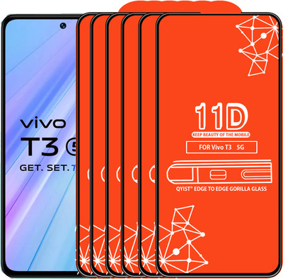 Qyist Edge To Edge Screen Guard for Vivo T3X 5G(Pack of 6)