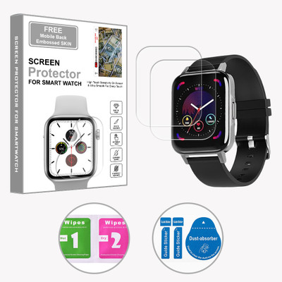 ARBAN Edge To Edge Screen Guard for GIZMORE GIZFIT 908 Pro 1.69 inch (FREE 1 MOBILE EMBOSSED SKIN) SMARTWATCH SCREEN GUARD(Pack of 2)