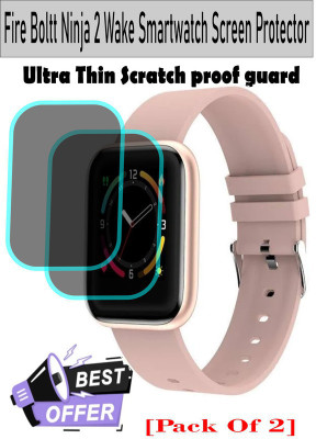 RapTag Edge To Edge Screen Guard for T&3 Fire Boltt Ninja 2 Wake(Pack of 2)
