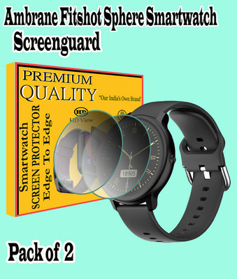 daffin Edge To Edge Screen Guard for ambrane fitshot sphere(Pack of 2)