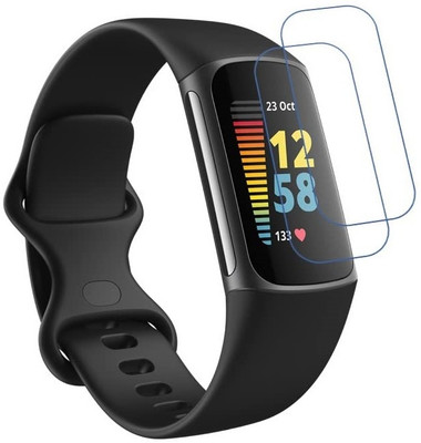CUBES Edge To Edge Screen Guard for FITBIT Charge 5 Smartwatch, 1.04 Inch | Soft and Flexible | Touch Sensitive | Unbreakable | Ultra Thin | High Grade 9H TPU Film(Pack of 2)
