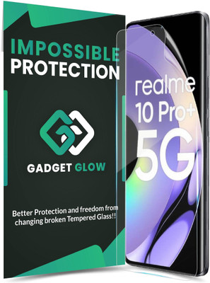Gadget Glow Edge To Edge Screen Guard for Realme 10 Pro Plus 5G, Realme 10 Pro + 5G Realme 10 Pro Plus, Not a Tempered Glass, it’s a Nano Fiber Membrane(Pack of 1)