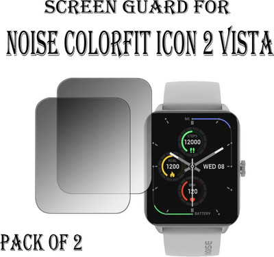ejzatex Edge To Edge Screen Guard for NOISE COLORFIT ICON 2 VISTA SMARTWATCH(Pack of 2)