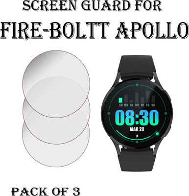 EJZATI Edge To Edge Screen Guard for FIRE BOLTT APOLLO SMARTWATCH(Pack of 3)
