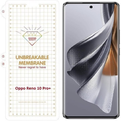 Bulkwala Edge To Edge Tempered Glass for Front Screen Protector Transparent Protective Compatible with Oppo Reno 10 pro plus, Front Screen Protector Unbreakable Membrane Scratch Guard Transparent Protective Compatible with Oppo Reno 10 pro plus(Pack of 1)