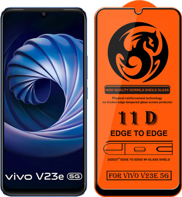 XRENGTH Edge To Edge Tempered Glass for -Vivo V23E 5G(Pack of 1)