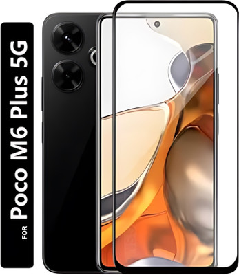 Skyforce Edge To Edge Tempered Glass for Poco M6 Plus 5G, Redmi 13 5G, 6D(Pack of 1)