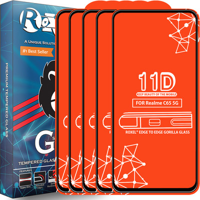 Roxel Edge To Edge Screen Guard for Realme C65 5G(Pack of 5)