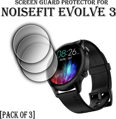 EJZATI Edge To Edge Screen Guard for NOISE NOISEFIT EVOLVE 3 SMARTWATCH SCREEN GUARD(Pack of 3)
