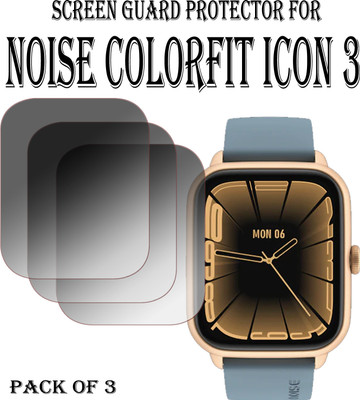 ejzatex Edge To Edge Screen Guard for NOISE COLORFIT ICON 3 SMARTWATCH SCREEN GUARD(Pack of 3)