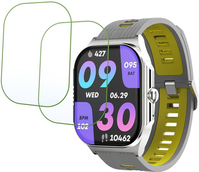 CUBES Edge To Edge Screen Guard for Pebble Alive 1.99 Inch Smart Watch | Soft and Flexible | Touch Sensitive | Unbreakable | Ultra Thin High Grade 9H TPU Film (Not a Glass Tempered)(Pack of 2)