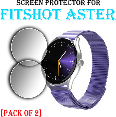 EJZATI Edge To Edge Screen Guard for FITSHOT ASTER SMARTWATCH(Pack of 2)