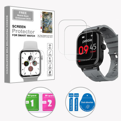 ARBAN Edge To Edge Screen Guard for Pebble Nomad Pro 1.99 inch (FREE 1 MOBILE EMBOSSED SKIN) SMARTWATCH SCREEN GUARD(Pack of 2)