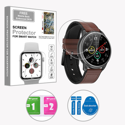 ARBAN Edge To Edge Screen Guard for crossbeats Orbit 1.3 inch (FREE 1 MOBILE EMBOSSED SKIN) SMARTWATCH SCREEN GUARD(Pack of 2)