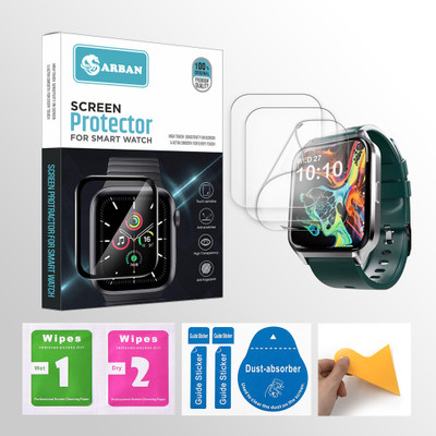 ARBAN Edge To Edge Screen Guard for Fire-Boltt Tornado Smartwatch 3 PROTECTOR + 3 WIPES + 3 DUST REMOVAL STICKER + 1 WIPER(Pack of 3) ARBAN Edge To Edge Screen Guard for Fire-Boltt Tornado Smartwatch 3 PROTECTOR + 3 WIPES + 3 DUST REMOVAL STICKER + 1 WIPER(Pack of 3)