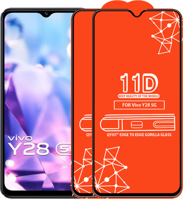 Qyist Edge To Edge Screen Guard for Vivo Y28 5G(Pack of 2)