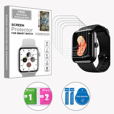 ARBAN Edge To Edge Screen Guard for boAt Xtend 1.69 inch (FREE 1 MOBILE EMBOSSED SKIN) SMARTWATCH SCREEN GUARD(Pack of 5)