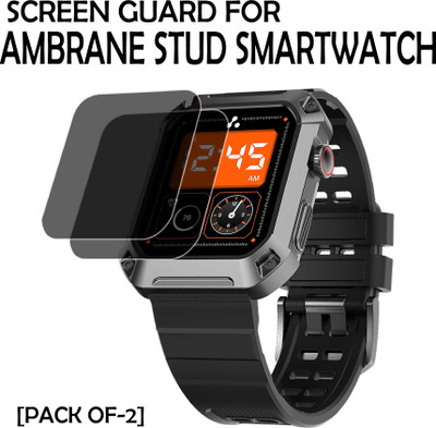 ejzatex Edge To Edge Screen Guard for AMBRANE STUD SMARTWATCH(Pack of 2)