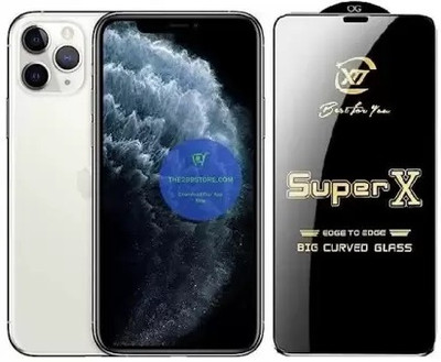 Mayur enterprises Edge To Edge Tempered Glass for Apple iPhone X(Pack of 3)