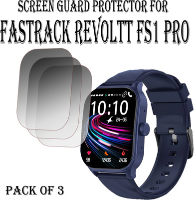 EJZATI Edge To Edge Screen Guard for FASTRACK REVOLTT FS1 PRO SMARTWATCH SCREEN GUARD(Pack of 3)