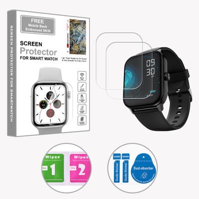 SOMTONE Edge To Edge Screen Guard for beatXP Marv 1.85 inch (FREE 1 MOBILE EMBOSSED SKIN) SMARTWATCH SCREEN GUARD(Pack of 2)