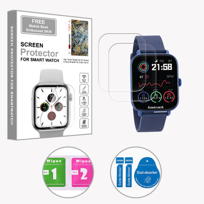 ARBAN Edge To Edge Screen Guard for FASTRACK REFLEX VOX 2.0 inch (FREE 1 MOBILE EMBOSSED SKIN) SMARTWATCH SCREEN GUARD(Pack of 2)