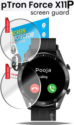 Olonga Edge To Edge Screen Guard for PTRON FORCE X11P SMART WATCH NEW LAUNCHED(Pack of 2)