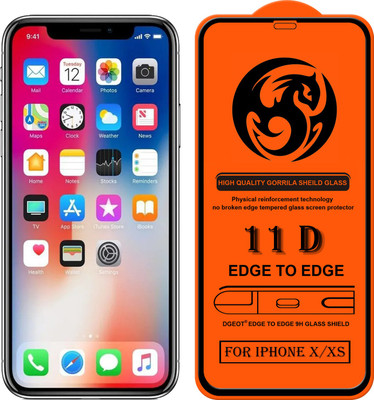 XRENGTH Edge To Edge Tempered Glass for Apple iPhone X(Pack of 1)