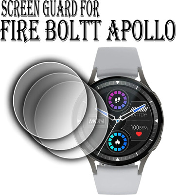 ejzatex Edge To Edge Screen Guard for FIRE BOLTT APOLLO SMARTWATCH(Pack of 3)