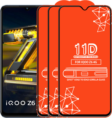 Qyist Edge To Edge Screen Guard for Iqoo Z6 4G(Pack of 3)
