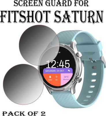 EJZATI Edge To Edge Screen Guard for FITSHOT SATURN SMARTWATCH(Pack of 2)