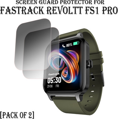 ejzatex Edge To Edge Screen Guard for FASTRACK REVOLTT FS1 PRO SMARTWATCH(Pack of 2)