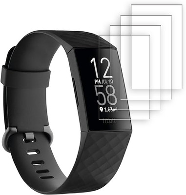 SOMTONE Edge To Edge Screen Guard for Fitbit Charge 4 Fitness Activity Tracker 1.5 inch SMARTWATCH SCREEN GUARD(Pack of 4)