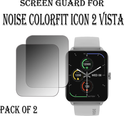 ejzatex Edge To Edge Screen Guard for NOISE COLORFIT ICON 2 VISTA SMARTWATCH(Pack of 2)