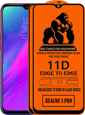 ANILUQ Edge To Edge Screen Guard for REALME 3 PRO(Pack of 2)
