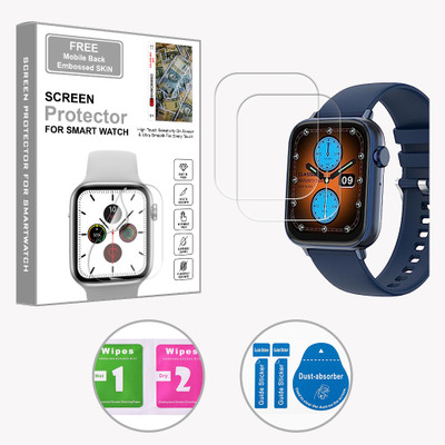ARBAN Edge To Edge Screen Guard for WC-Fire-Boltt Ninja Fit Pro 2.0 inch (FREE 1 MOBILE EMBOSSED SKIN) SMARTWATCH SCREEN GUARD(Pack of 2)