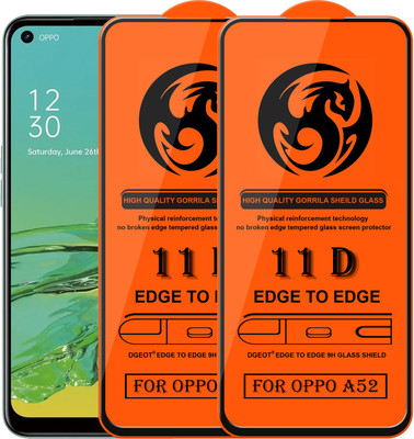 HQ Protection Edge To Edge Screen Guard for Oppo A52(Pack of 2)