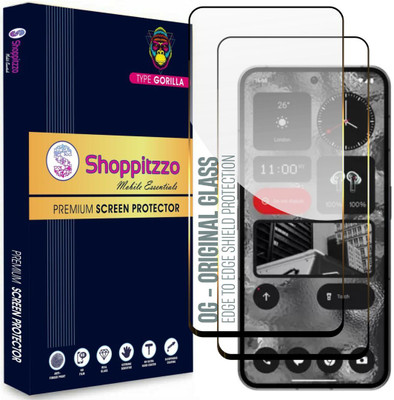 Shoppitzzo Edge To Edge Screen Guard for Nothing Phone 2 (6.7 Inch)**DuraGlass**Millitary Grade-Anti Explosion-Tempered Glass/Full Screen Coverage-Edge to Edge/9H Hardness/With Easy Installation Kit(Pack of 2)