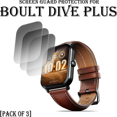 ejzatex Edge To Edge Screen Guard for BOULT DIVE PLUS SMARTWATCH(Pack of 3)
