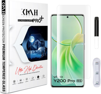 KLAH Edge To Edge Screen Guard for Vivo Y200 Pro 5G, Borderless UV Glass Protection(Pack of 1)