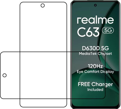 ARMORX Edge To Edge Tempered Glass for REALME C63 Smart Mobile Plastic And Fiber Impossible Flexible Tempered Glass REALME C63(Pack of 1)