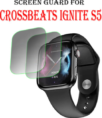 ejzatex Edge To Edge Screen Guard for Crossbeats Ignite S5 Smartwatch(Pack of 2)