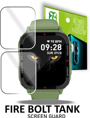 Olonga Edge To Edge Screen Guard for FIRE BOLTT TANK SMART WATCH(Pack of 2)
