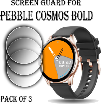 EJZATI Edge To Edge Screen Guard for PEBBLE COSMOS BOLD SMARTWATCH(Pack of 3)