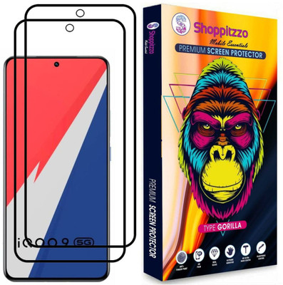 Shoppitzzo Edge To Edge Screen Guard for iQOO 9 5G**NeoShield**Millitary Grade-Anti Explosion-Tempered Glass/Full Screen Coverage-Edge to Edge/9H Hardness/With Easy Installation Kit(Pack of 2)